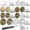 32 Sets Jeans Buttons Replacement, 17 mm and 20mm No-Sew Removable Metal Buttons Replacement Repair Combo Thread Rivets and Screwdrivers in Storage Box, Women and Men's Jeans Clothing Supplies